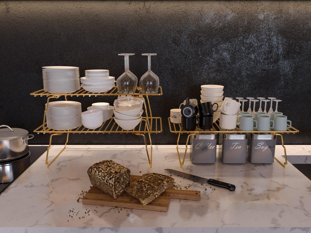 Raft de perete Wall Shelf Extra Bathroom, Aur, 15x42x199 cm