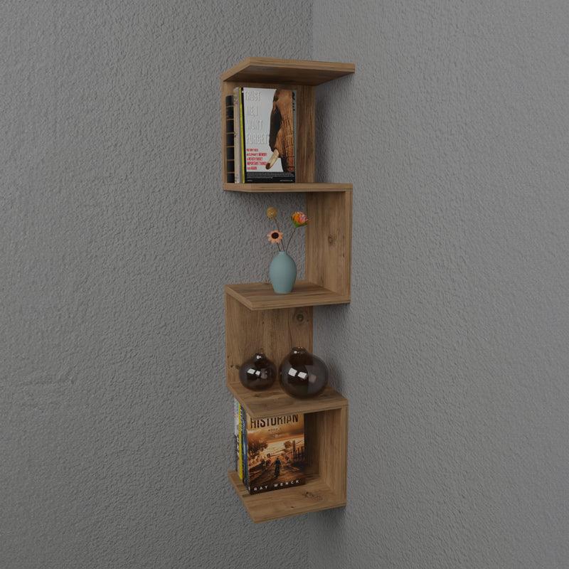 Raft de perete Zigzag, 25x25x109 cm - Stejar