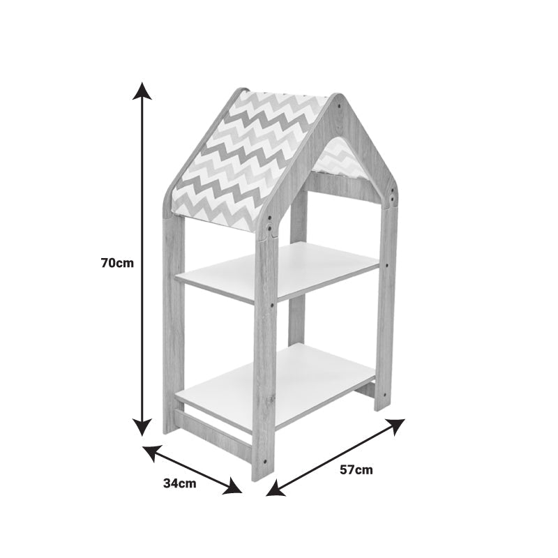 Raft Montessori Zoilen, MDF, 50x30x80 cm - Alb-Roz
