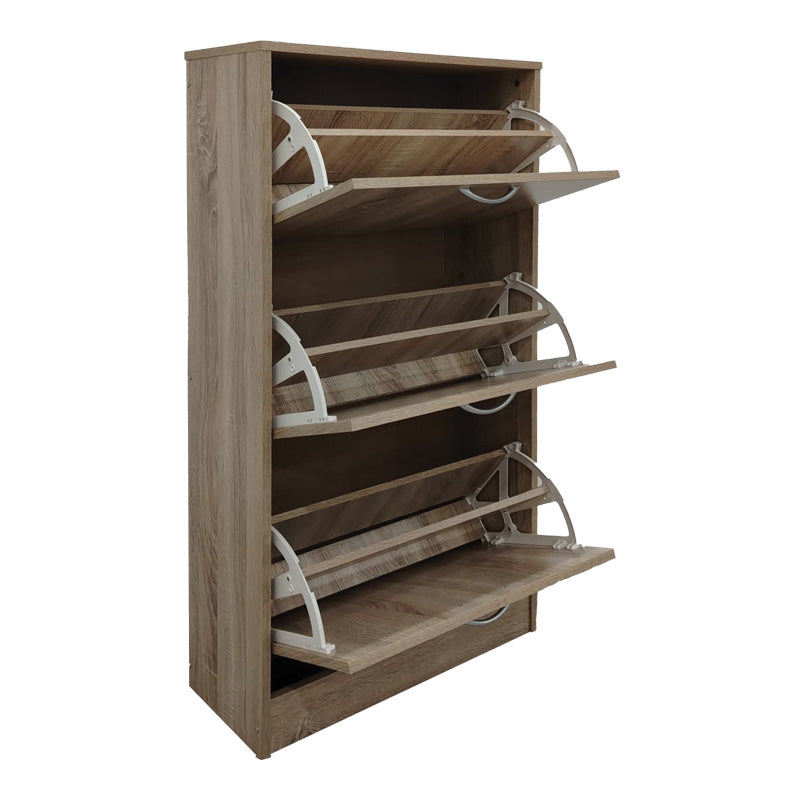 Raft pentru încaltaminte Savaz, Lemn, Sonoma, 60x24x114 cm, imagine suplimentara