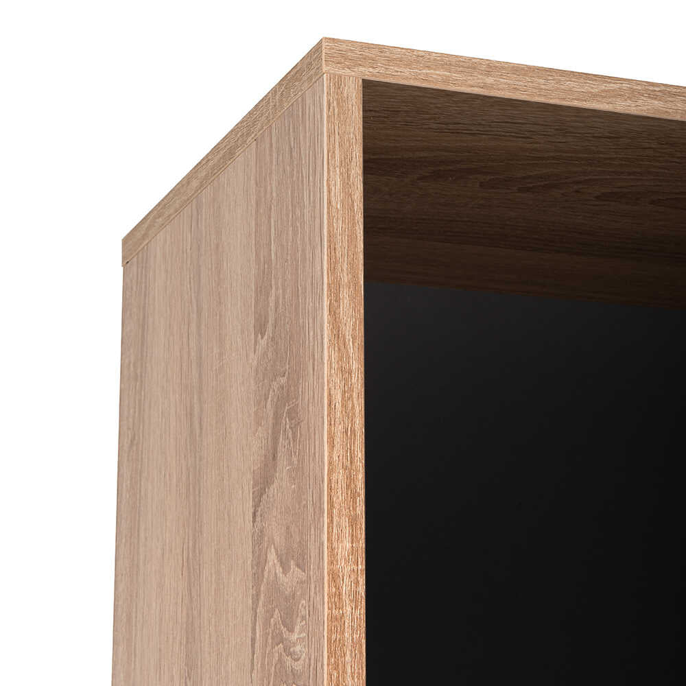 Biblioteca Adore Rainbow, 2 usi cu 5 rafturi, Multicolor - Sonoma, 67x185x30 Cm