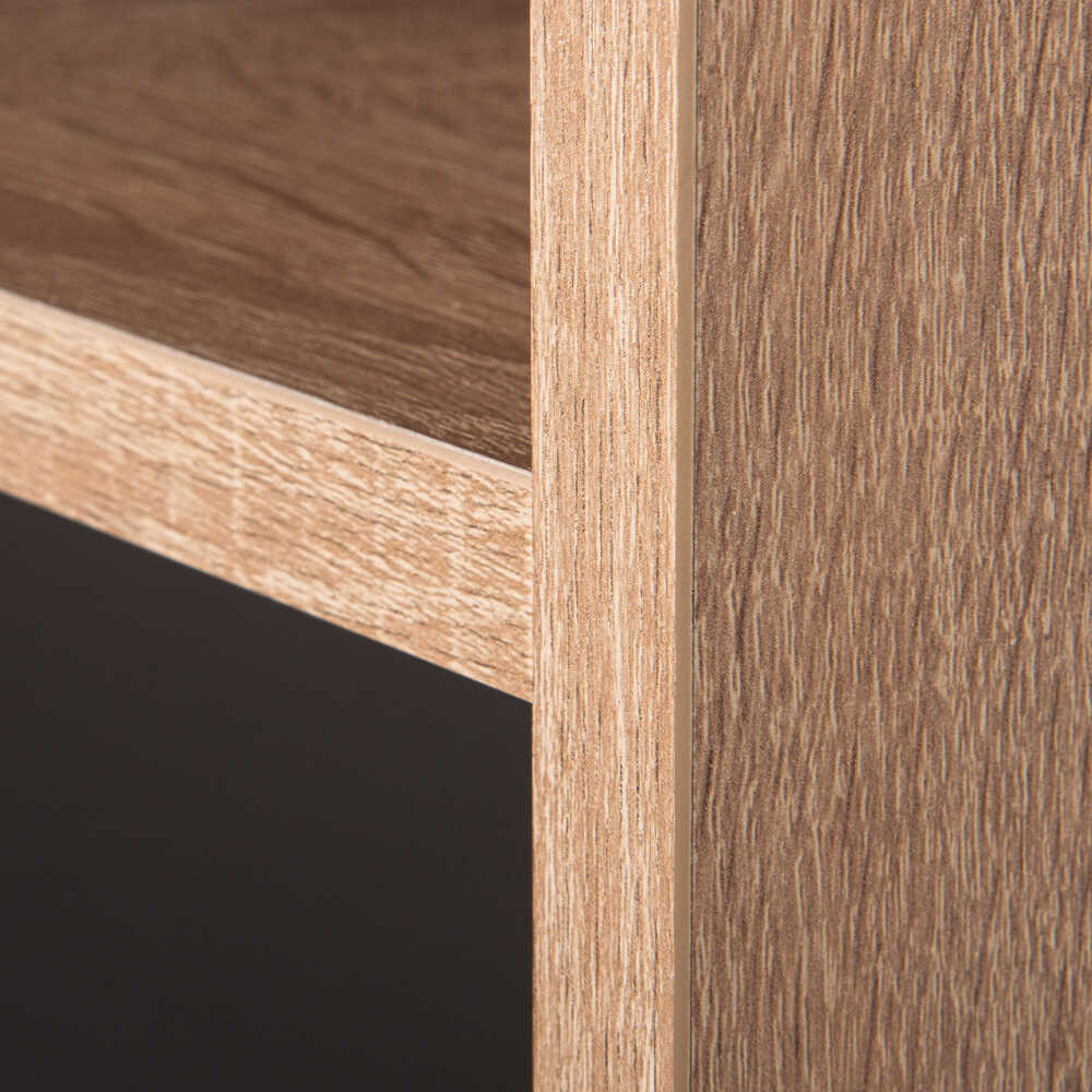 Biblioteca Adore Rainbow, 2 usi cu 5 rafturi, Multicolor - Sonoma, 67x185x30 Cm