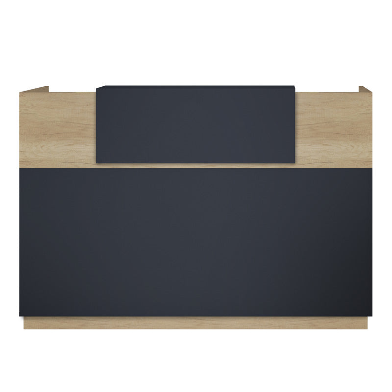 Receptie cu functie Lotus, Lemn/metal, Stejar, 200x70x110 cm