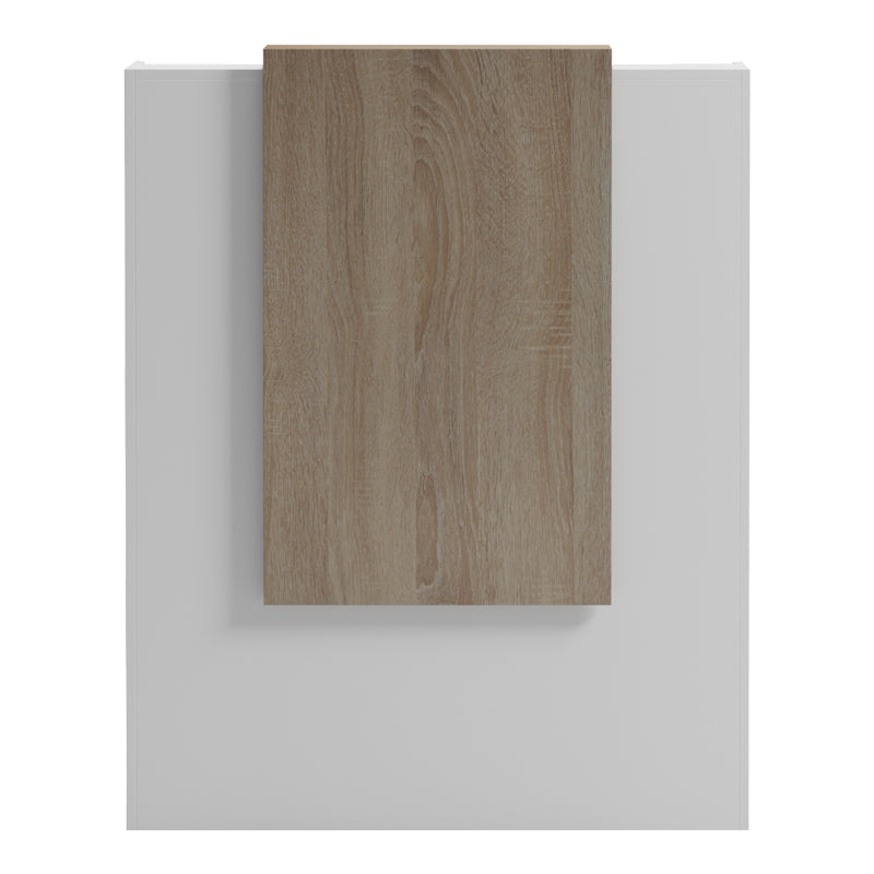 Reception birou Zowel cu LED alb - sonoma, Sonoma - Alb, 90x40x110 cm - Sonoma-Alb