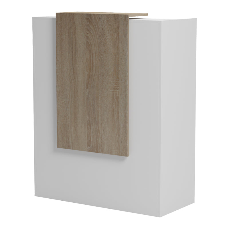 Reception birou Zowel cu LED alb - sonoma, Sonoma - Alb, 90x40x110 cm - Sonoma-Alb