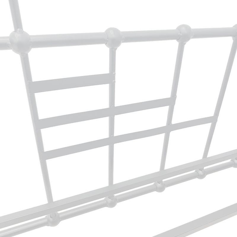 Routha canapea extensibilă, negru metal, 90x190 cm - Alb