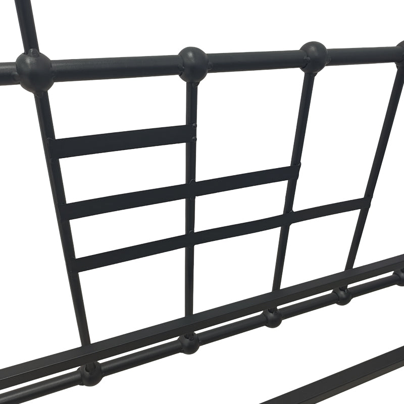 Routha canapea extensibilă, negru metal, 90x190 cm - Negru