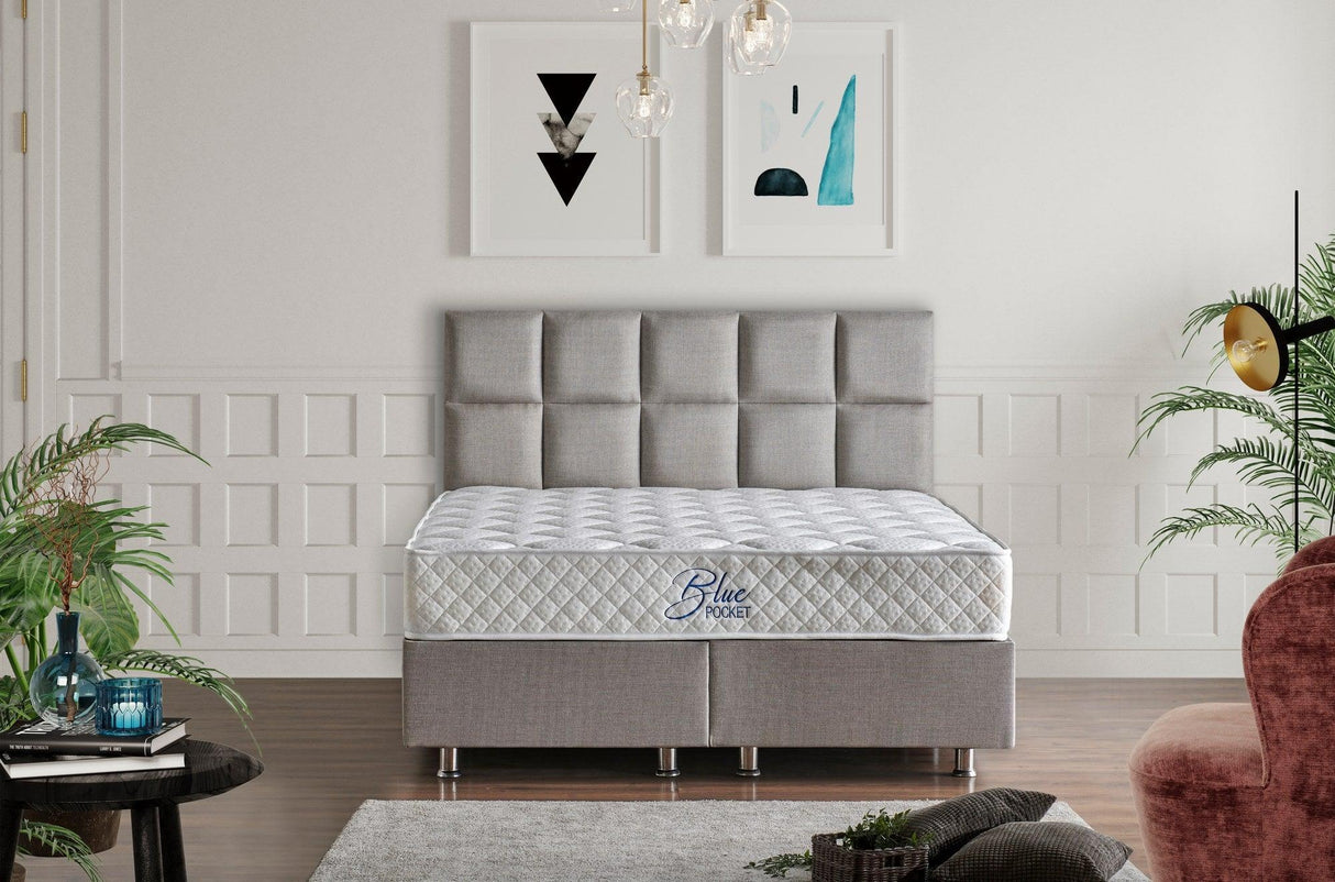 Saltea Blue Pocket RollPack, Alb, 140x26x190 cm