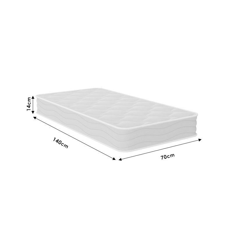 Saltea Cotton Baby Chic Strom cu o singura fata 14cm, Alb, 70x140 cm, foto produs