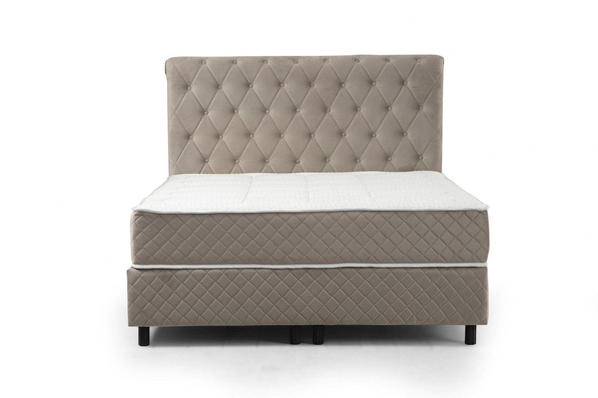 Saltea dublă, bază și tăblie Sonata Set, Bej, 140x130x200 cm