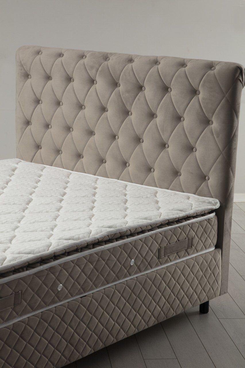 Saltea dublă, bază și tăblie Sonata Set, Bej, 160x130x200 cm