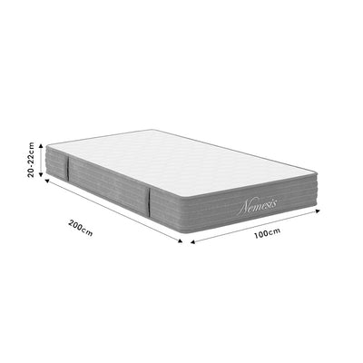 Saltea Nemesis pachet role de arcuri buzunar ambele parti 20-22cm, Alb, 100x200 cm, foto produs 6