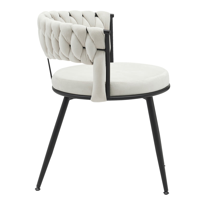 Scaun Alkia din catifea, bej, 60x57x68 cm, detaliu produs