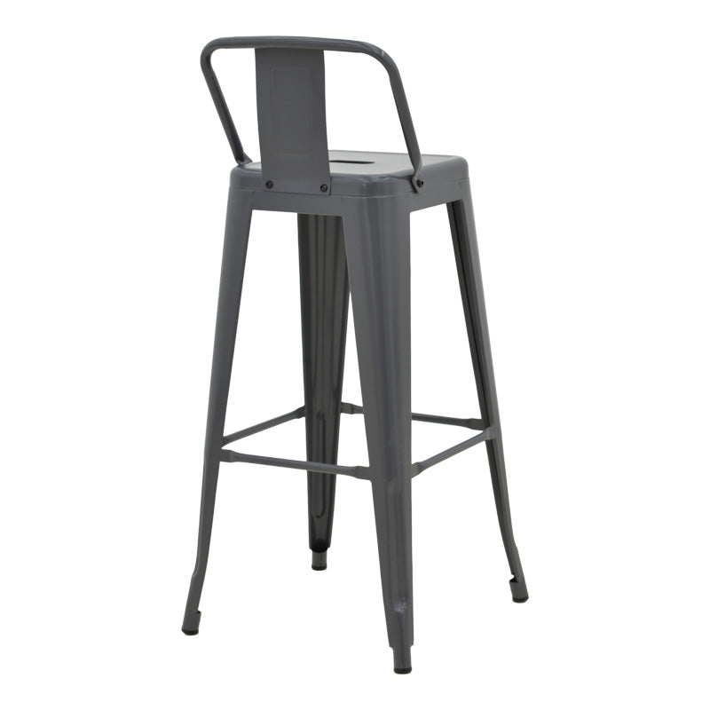 Scaun cu spatar Utopia metalic, verde, 42x42x97 cm - Antracit