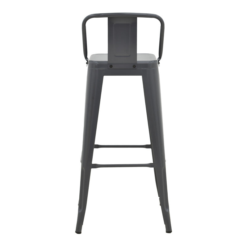Scaun cu spatar Utopia metalic, verde, 42x42x97 cm - Antracit