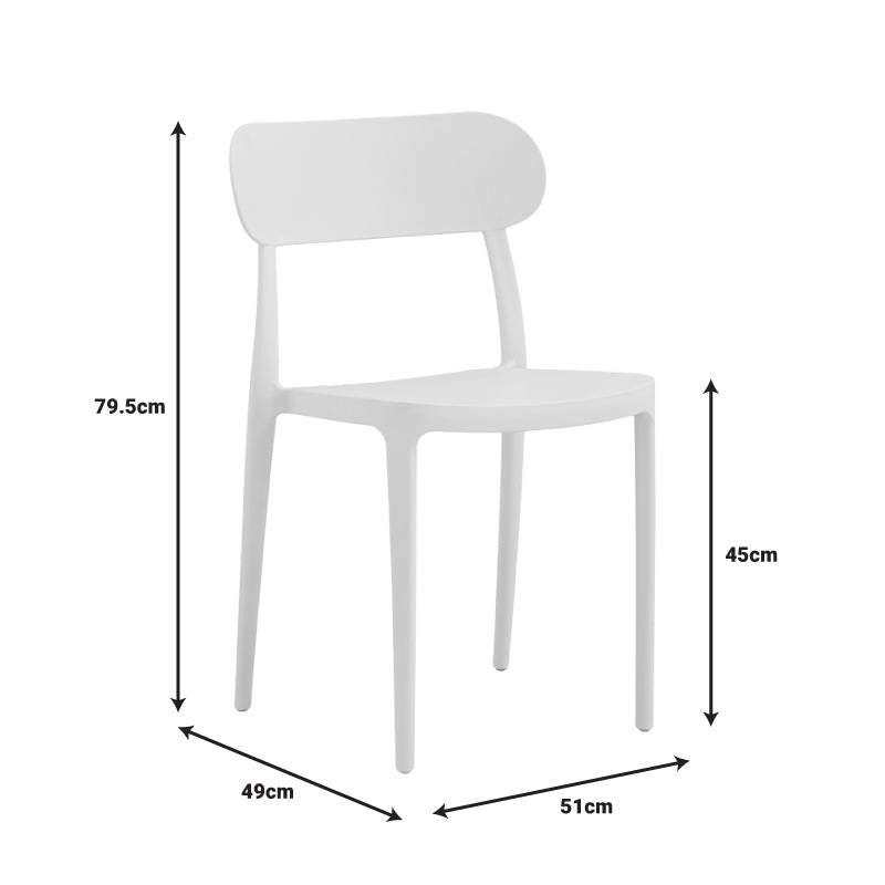 Scaun Amvroan cu protectie UV, Diverse culori, 51x49x80 cm - Alb