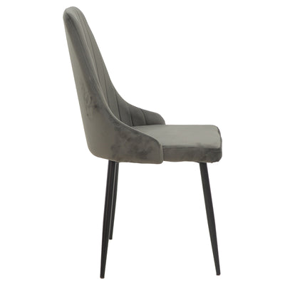 Scaun Azori catifea Gri, inchis, 49x55x85 cm, detaliu produs