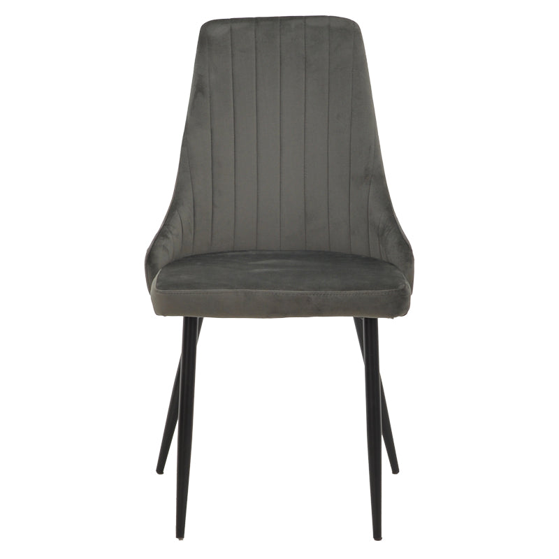 Scaun Azori catifea Gri, inchis, 49x55x85 cm, perspectiva suplimentara