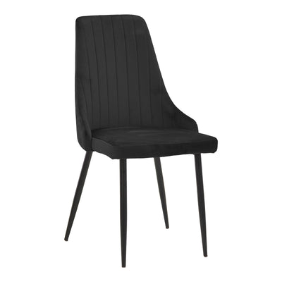 Scaun Azori, Catifea, Negru, 49x55x85 cm