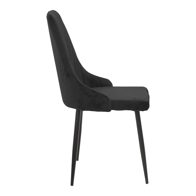 Scaun Azori, Catifea, Negru, 49x55x85 cm, detaliu produs