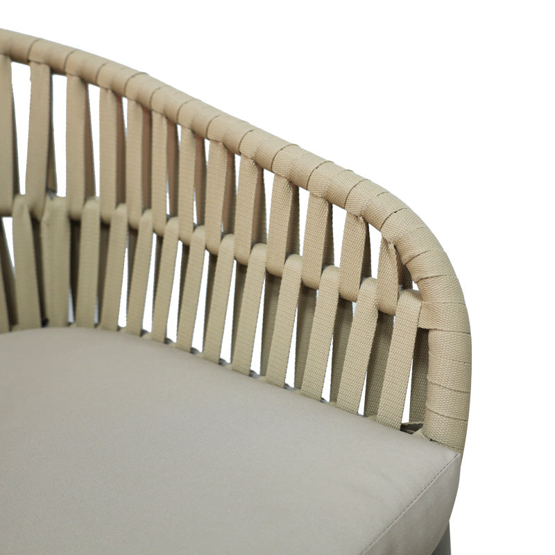 Scaun balansoar aluminiu maro, cu perna, 57x60x78 cm, foto produs 7