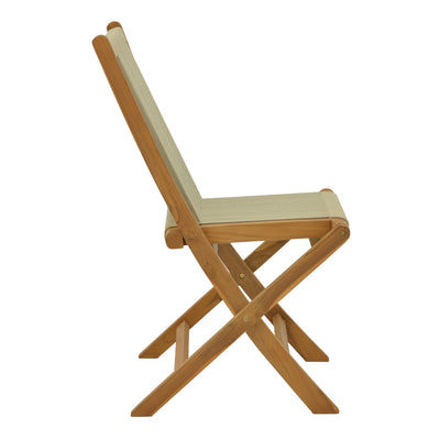 Scaun Banou pliabil lemn de tec si frânghie, neagra, 52x58x88 cm, detaliu produs