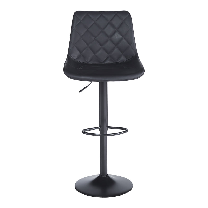 Scaun bar ajustabil Libra, Metal, Negru, 49x55x115 cm