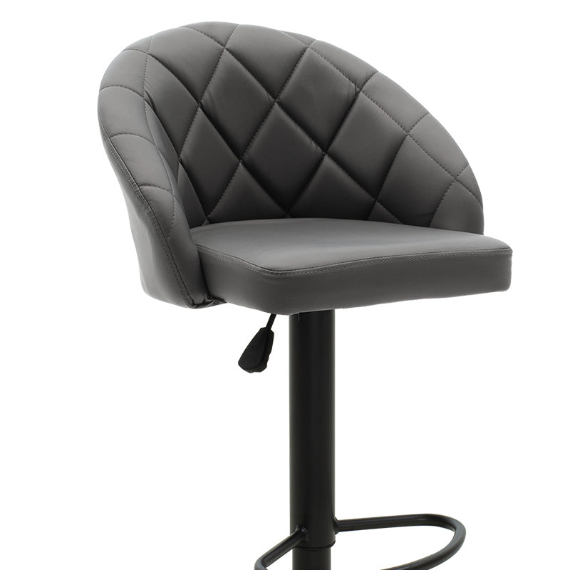 Scaun bar Balina, inaltime ajustabila, negru, 52x53x89 cm