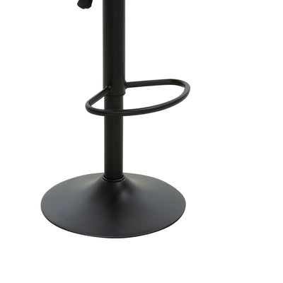 Scaun bar Balina, inaltime ajustabila, negru, 52x53x89 cm, perspectiva suplimentara