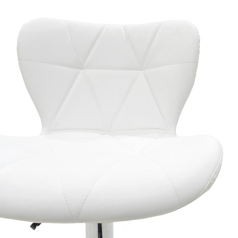 Scaun bar Coozy metal, reglabil pe inaltime, 47x45x90 cm - Alb