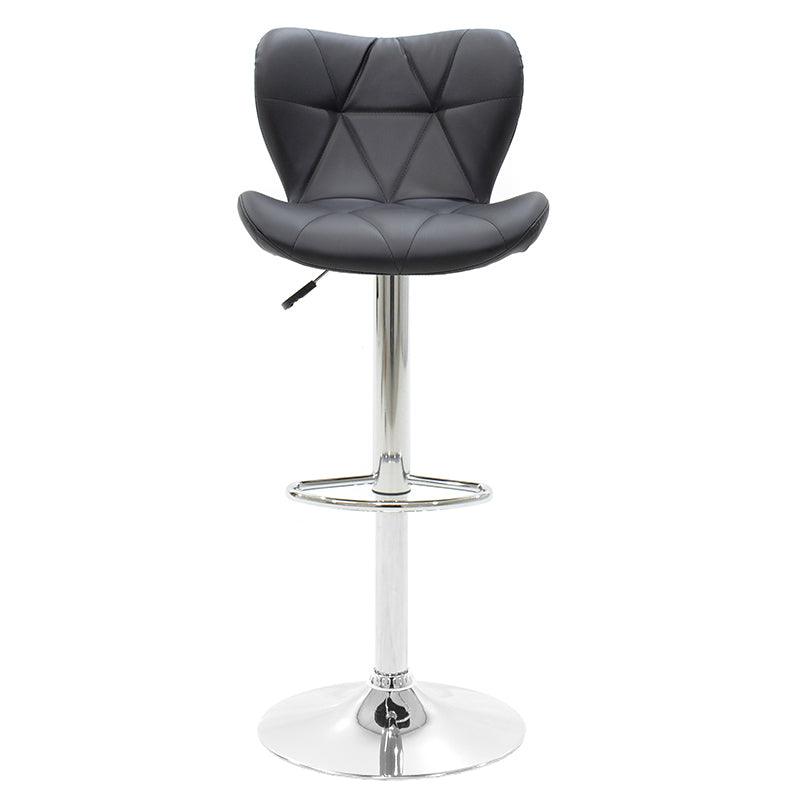 Scaun bar Coozy metal, reglabil pe inaltime, 47x45x90 cm - Argintiu