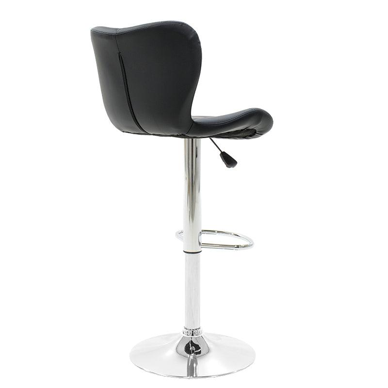 Scaun bar Coozy metal, reglabil pe inaltime, 47x45x90 cm - Argintiu