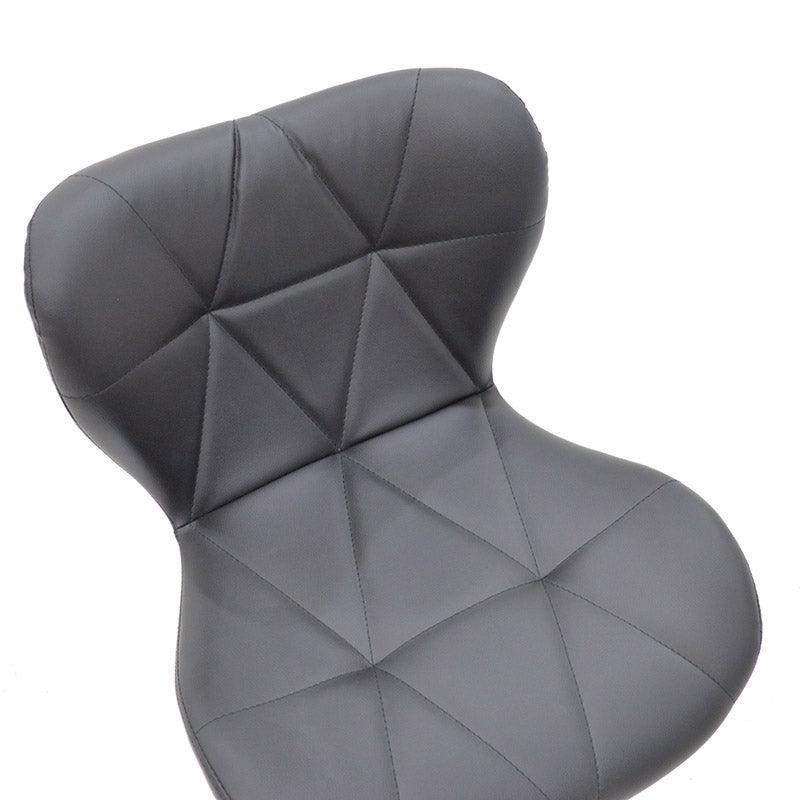 Scaun bar Coozy metal, reglabil pe inaltime, 47x45x90 cm - Argintiu