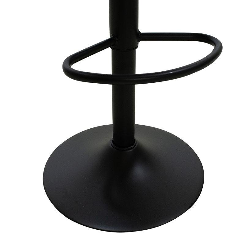 Scaun bar Coozy metal, reglabil pe inaltime, 47x45x90 cm - Negru