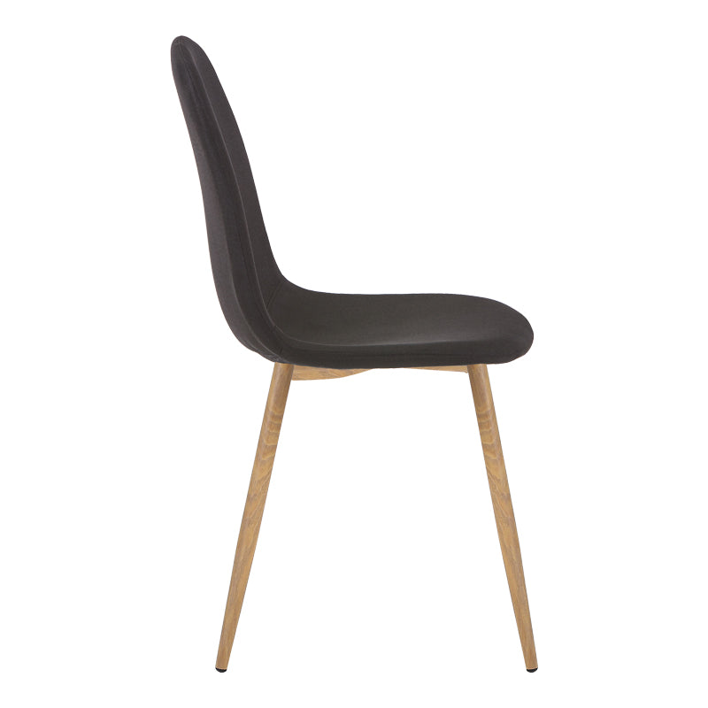 Scaun Bella Gri deschis cu-metal, Natural, 43x52x88 cm - Antracit