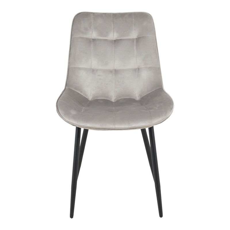 Scaun Berne, Velur, Gri Antracit, 53x62x84 cm - Gri