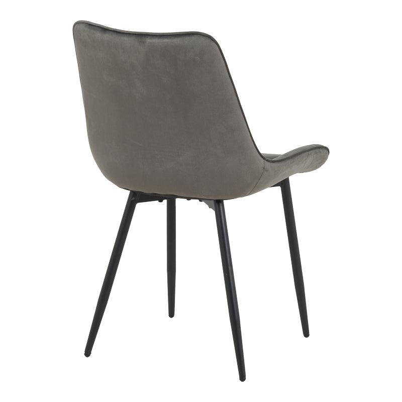 Scaun Berne, Velur, Gri Antracit, 53x62x84 cm - Antracit