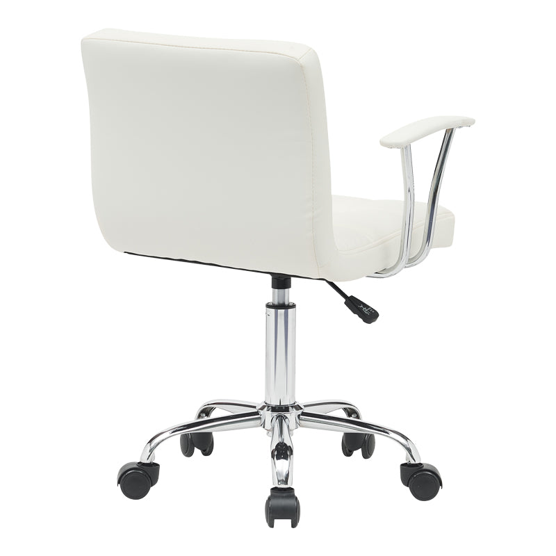 Scaun birou Buleco pu, alb, 56x46x74-86 cm, imagine suplimentara