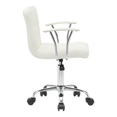 Scaun birou Buleco pu, alb, 56x46x74-86 cm, detaliu produs