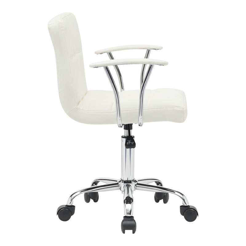 Scaun birou Buleco pu, alb, 56x46x74-86 cm, detaliu produs