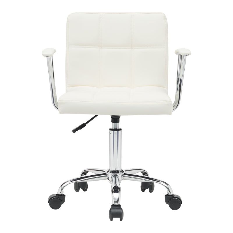 Scaun birou Buleco pu, alb, 56x46x74-86 cm, perspectiva suplimentara