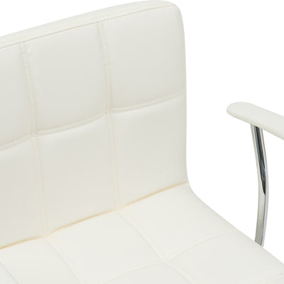 Scaun birou Buleco pu, alb, 56x46x74-86 cm, foto produs 6