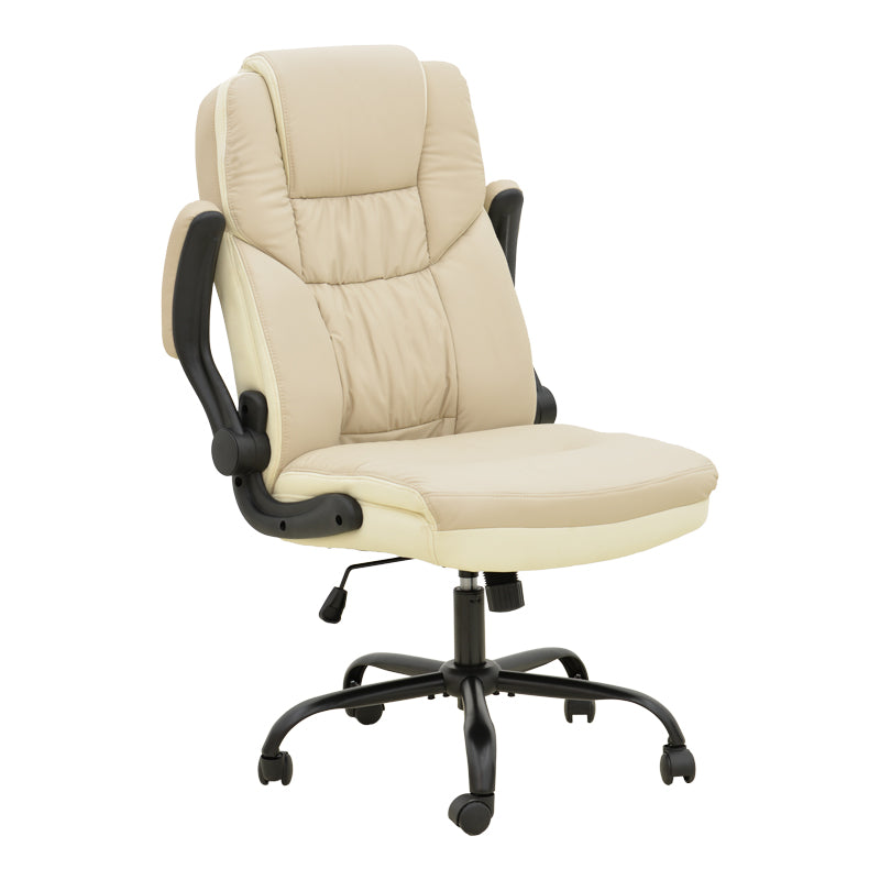 Scaun birou directorial cu funcție ergo Stellar, Bej-Ecru, Bej, 70x77x110-119 cm