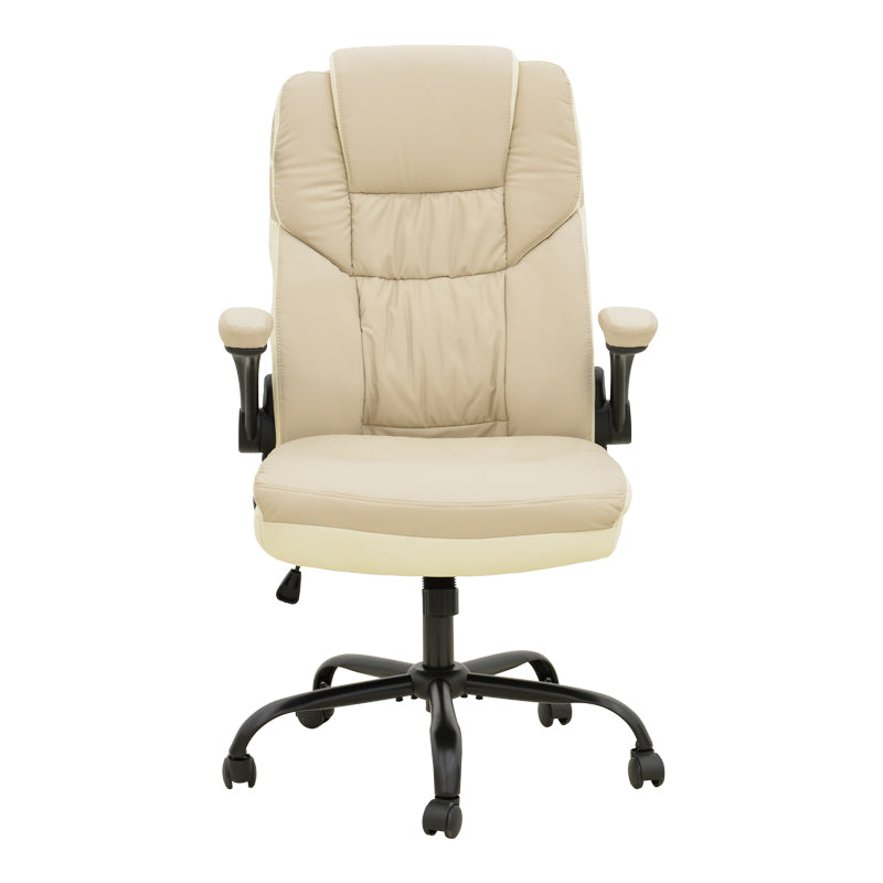 Scaun birou directorial cu funcție ergo Stellar, Bej-Ecru, Bej, 70x77x110-119 cm