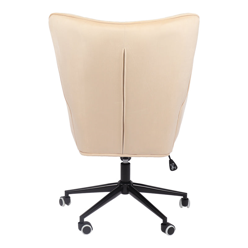 Scaun de birou directorial Lobima, catifea, 68x71x112 cm - Bej