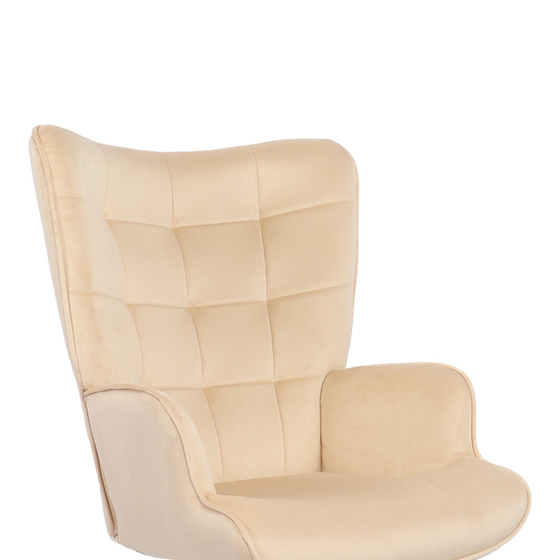 Scaun de birou directorial Lobima, catifea, 68x71x112 cm - Bej
