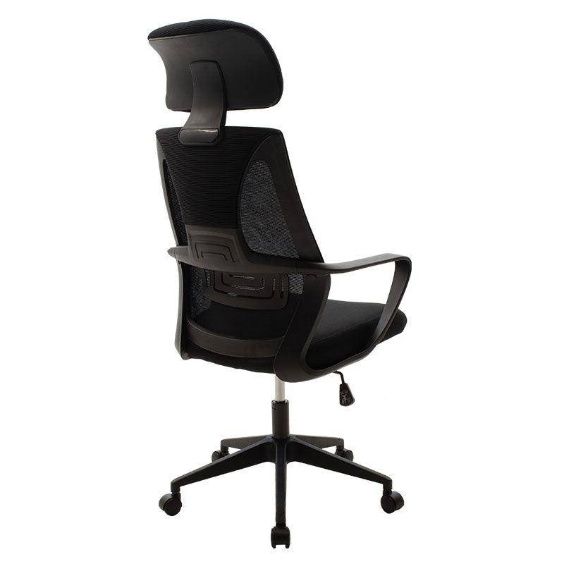 Scaun birou Dolphin cu material textil, Negru, 64x65x118-126 cm, perspectiva suplimentara