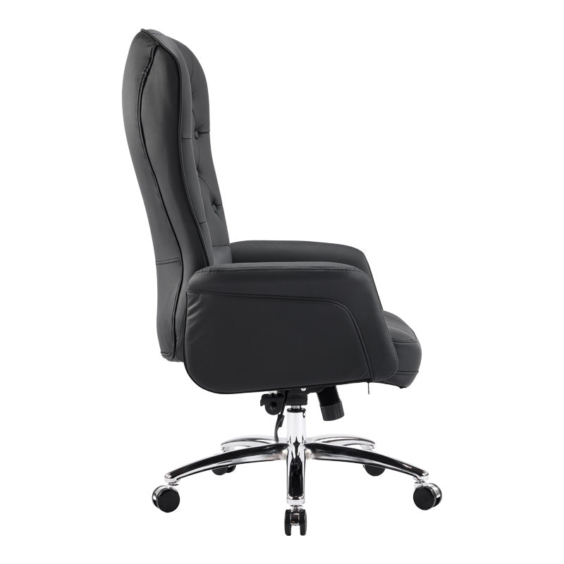 Scaun de birou managerial Kaline, piele PU, 69x79x123 cm - Negru