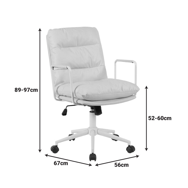 Scaun birou ergonomic Kreno, Textil, gri, 56x67x89-97 cm