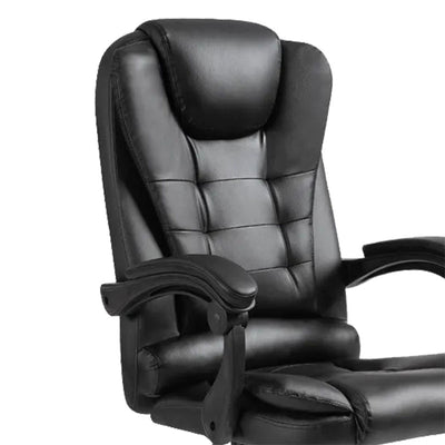 Scaun birou manager Benett negru pu, 62x48x110 cm, imagine suplimentara